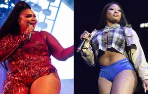 Lizzo has shared a clip of her playing the flute while Megan Thee Stallion twerks