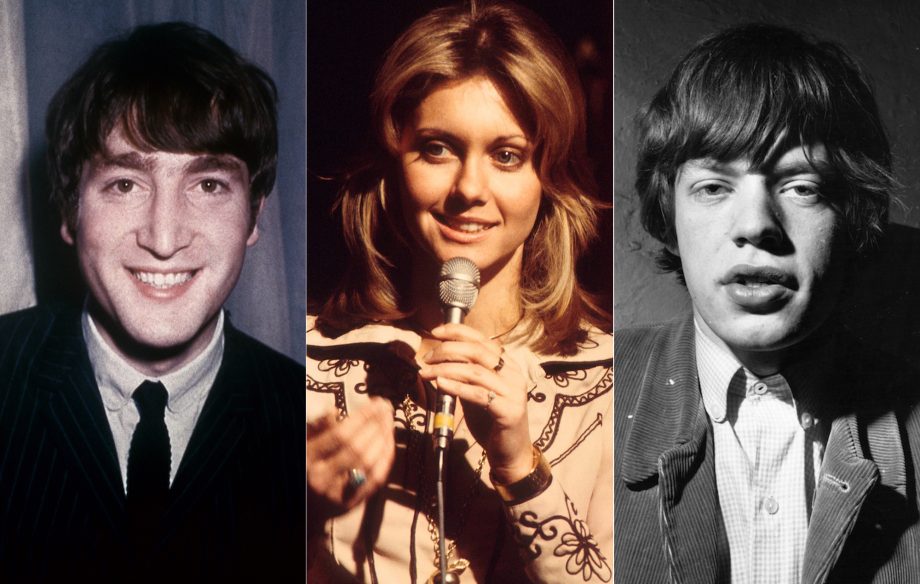 John Lennon Olivia Newton-John Mick Jagger