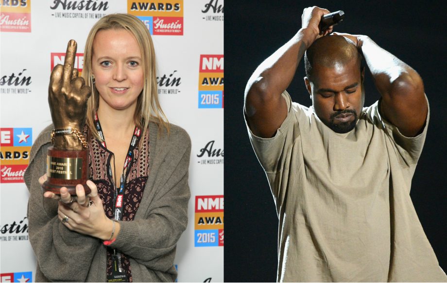 Emily Eavis and Kanye West