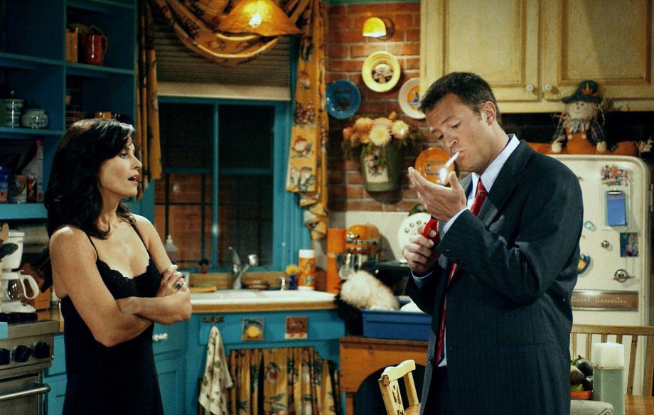 Courteney Cox and Matthew Perry as Monica and Chandler in 'Friends'