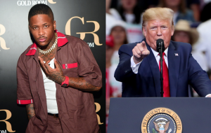 Watch people yell YG's 'Fuck Donald Trump' lyrics at the president as he waves back